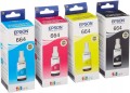 ZESTAW TUSZY EPSON 664 L100 L120 L200 L300 CMYK